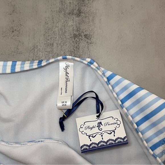 NWT Playful Promises Retro High Leg High Rise Bikini Bottom - Picture 5 of 8